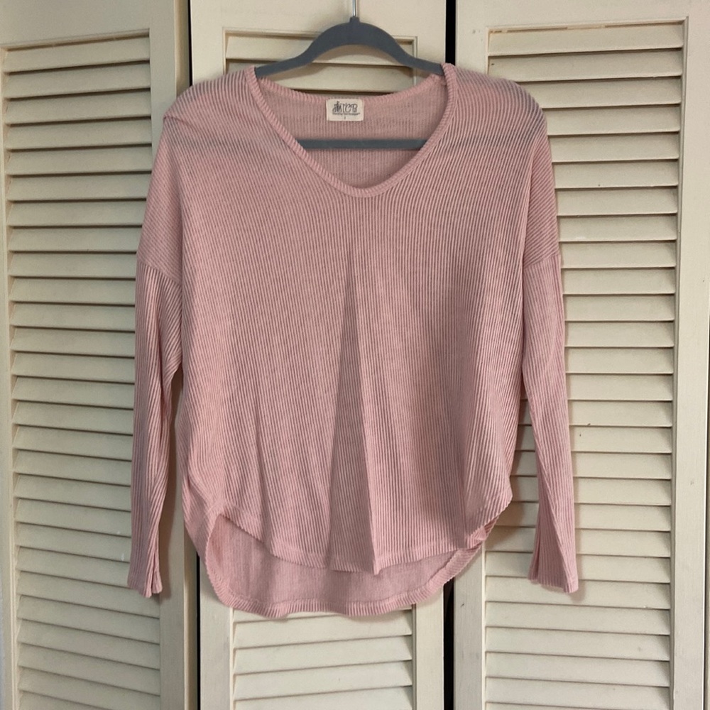 Light Pink Sweater Top